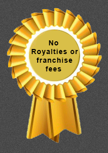 No royalties or franchise fees